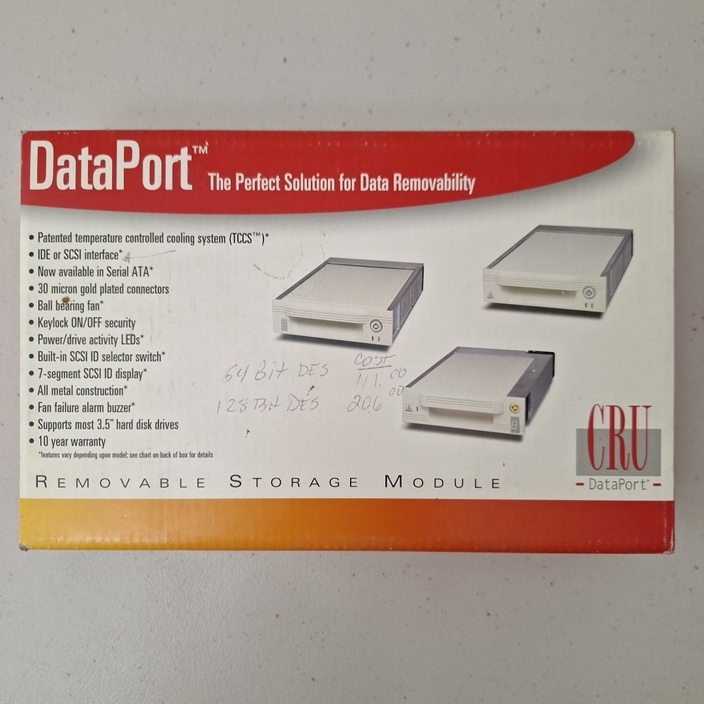 CRU DataPort Removable Storage Module Assembly Cast Aluminum PARTS OR REPAIR